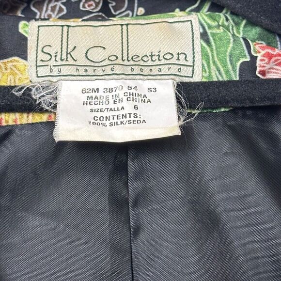 2/$30 Silk Collection Vintage 100% Silk Blazer Jacket Size 6 Artsy Hawaiian Boho - Picture 8 of 10